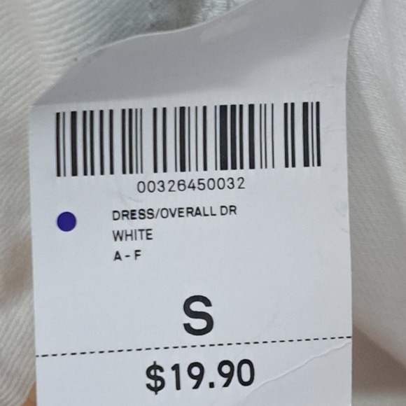 NWT Forever 21 white jean skirt overalls‎ size s - Picture 4 of 6